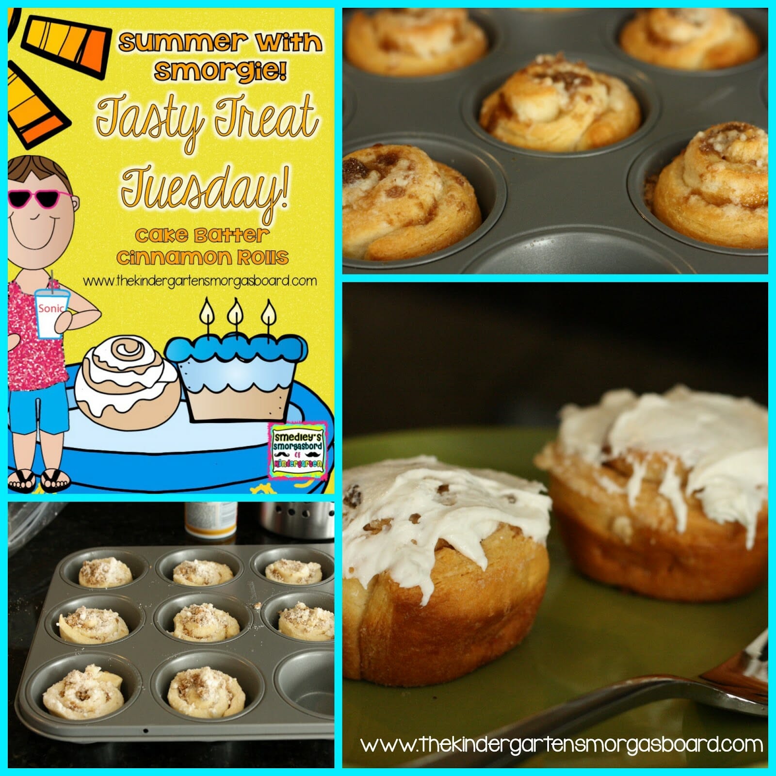 Cake Batter Cinnamon Rolls! The Kindergarten