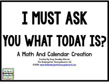 kindergarten calendar routine