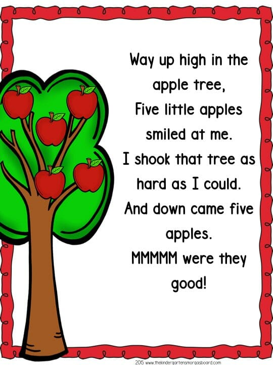apple poem kindergarten