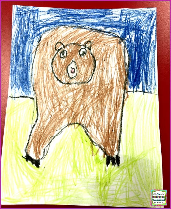 bear directed drawing The Kindergarten