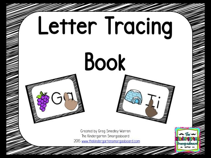 letter tracing book