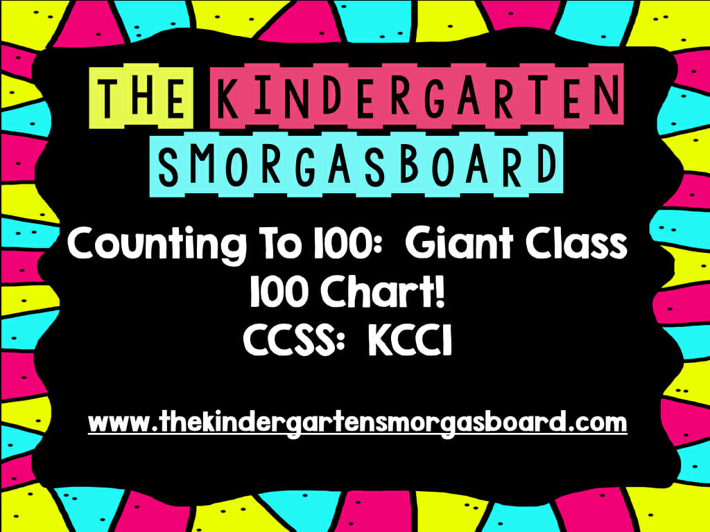 GIANT 100 Chart Freebie | The Kindergarten Smorgasboard