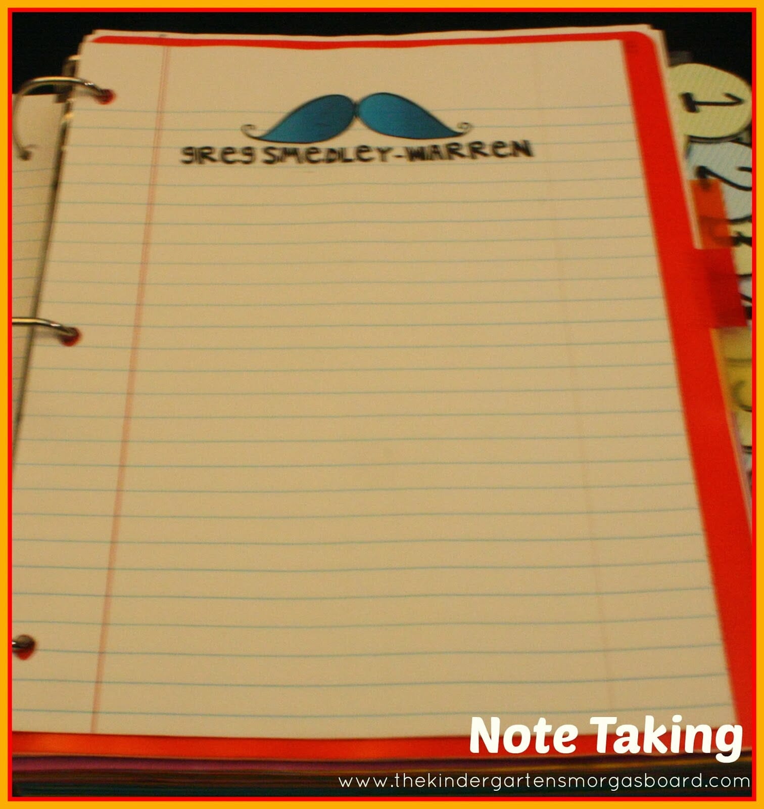Data Notebook – The Kindergarten Smorgasboard