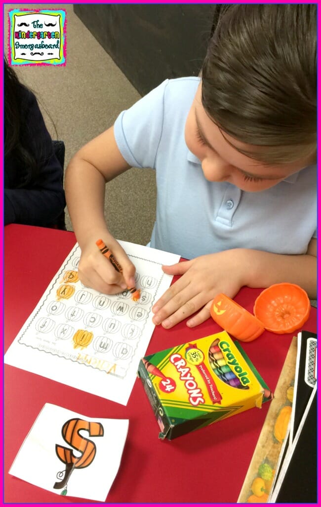 coloring pumpkin letters The Kindergarten Smorgasboard