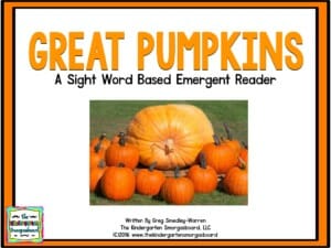 pumpkin emergent reader