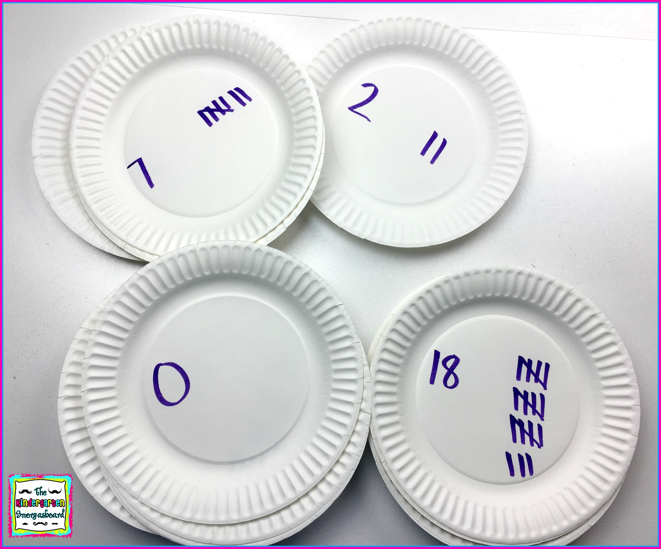 tallymarkspaperplatepuzzles The Kindergarten