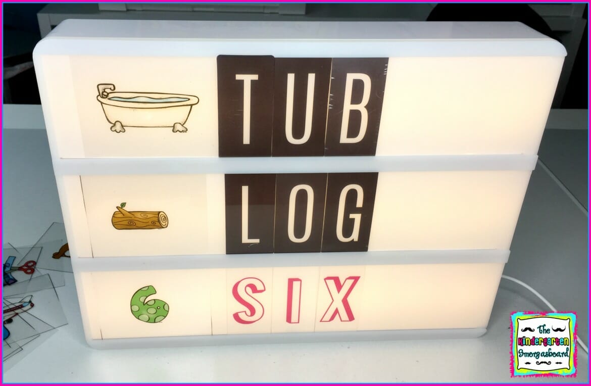 Light Box CVC Word Building The Kindergarten