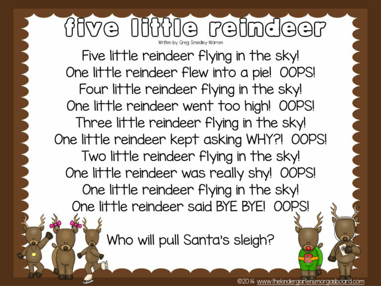 five-little-reindeer-poem-001 – The Kindergarten Smorgasboard