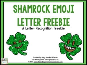shamrock emoji letter freebie