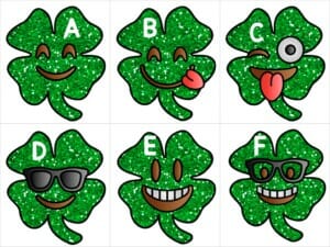 shamrock emoji letters