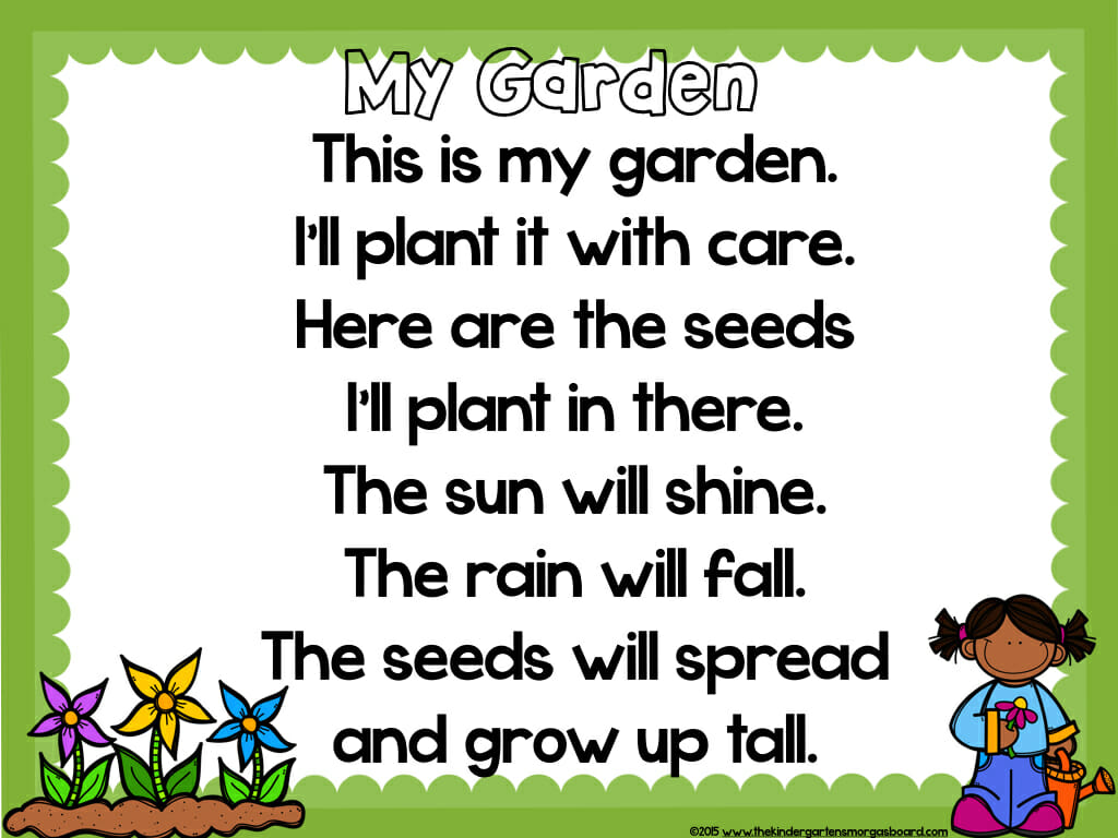 my garden essay for kindergarten