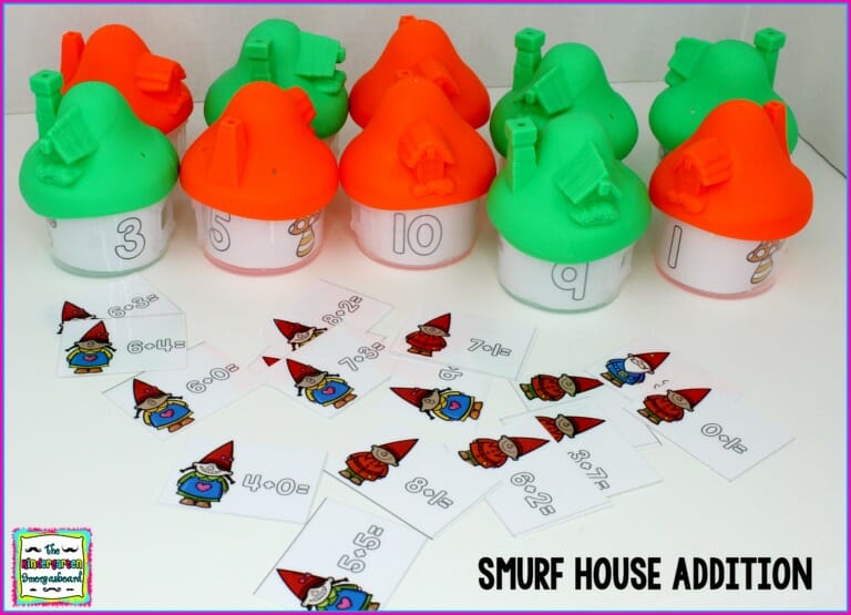 Addition To 10 With Smurf Houses – The Kindergarten Smorgasboard
