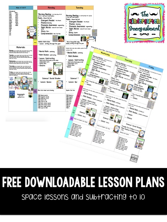 Space Research and Subtraction: Schedulin’ Sunday – The Kindergarten ...