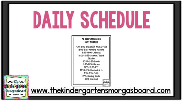 Daily Schedule: Fitting It All In – The Kindergarten Smorgasboard