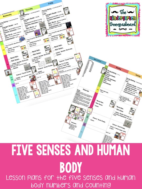 five senses lesson plans