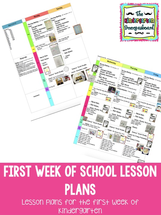 first day of school lesson plans