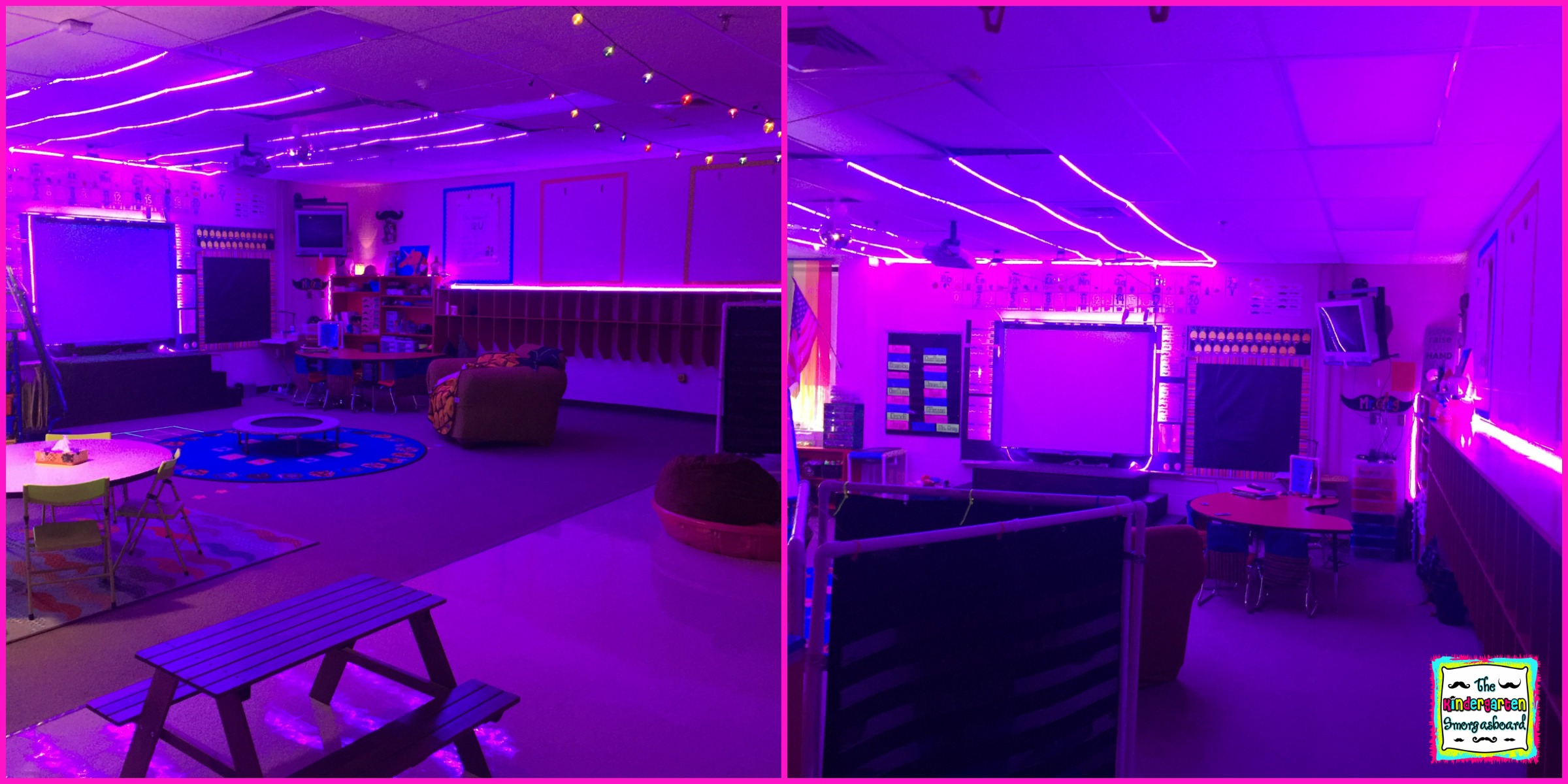 purple classroom lighting The Kindergarten