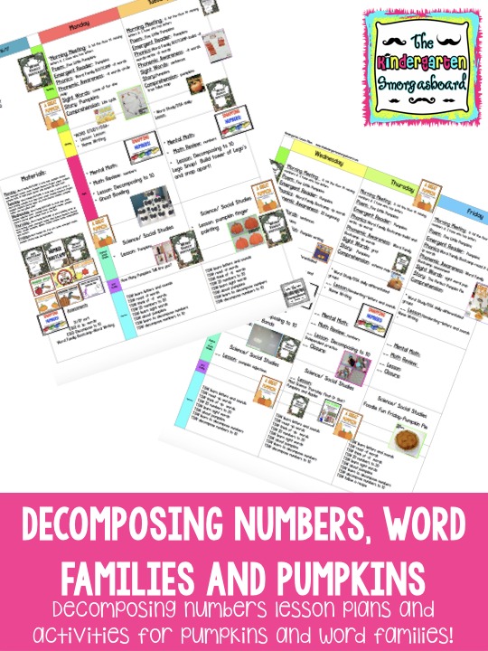 decomposing numbers lesson plans