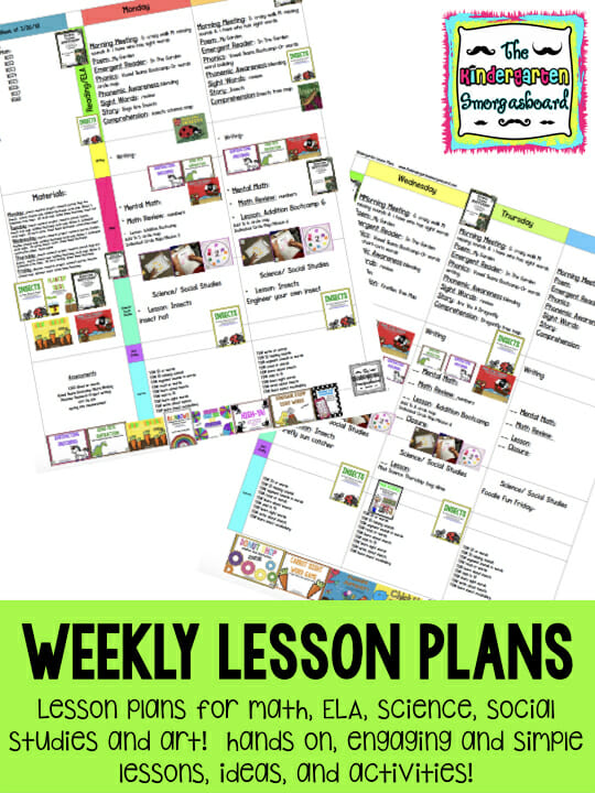 lesson plan graphic for schedulin sunday copy.001 – The Kindergarten ...