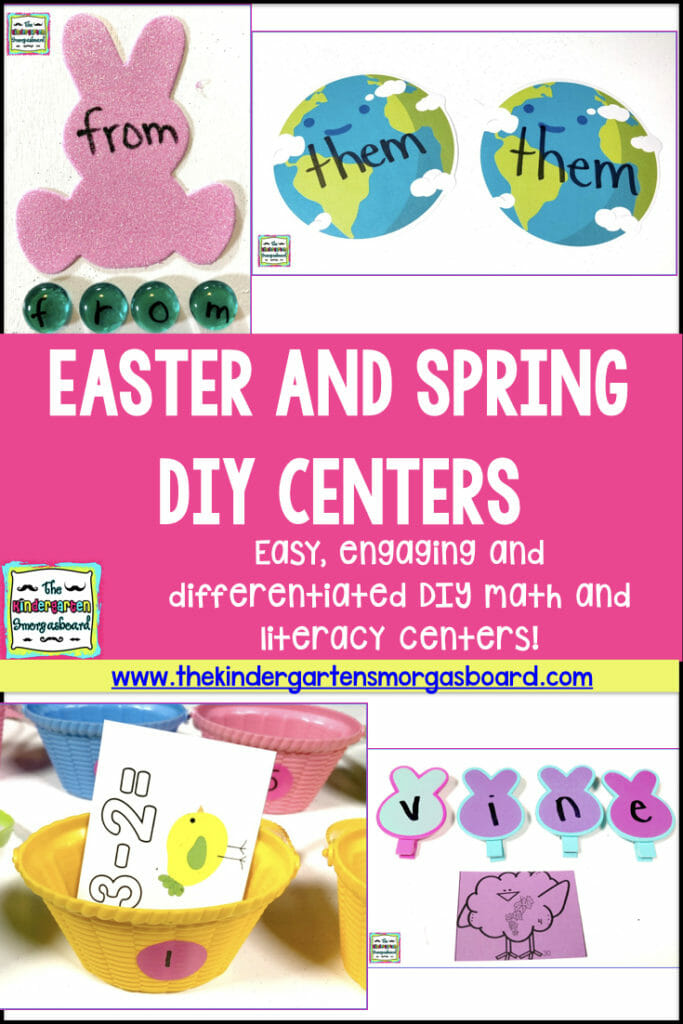 Easter and Spring DIY math and literacy centers! 