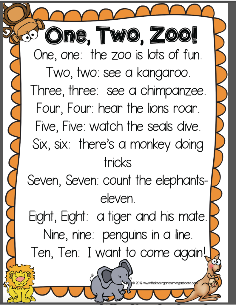zoo week poem
