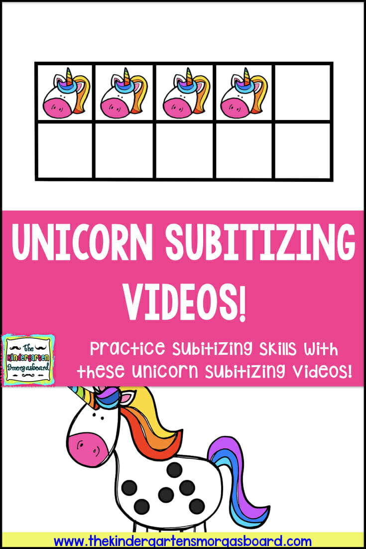 Unicorn Subitizing Videos The Kindergarten Smorgasboard
