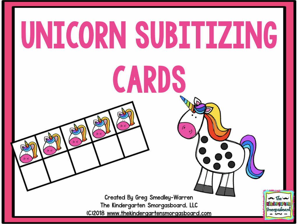 Unicorn Subitizing Videos The Kindergarten Smorgasboard