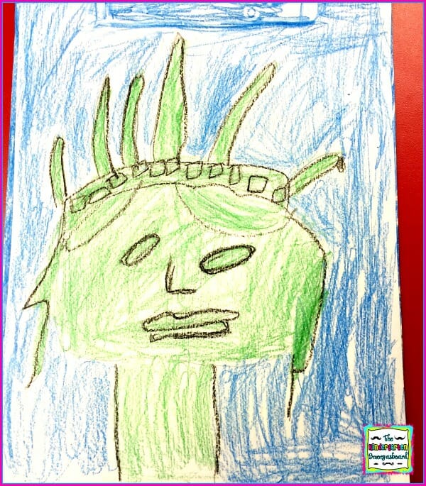 statue of liberty directed drawing The Kindergarten