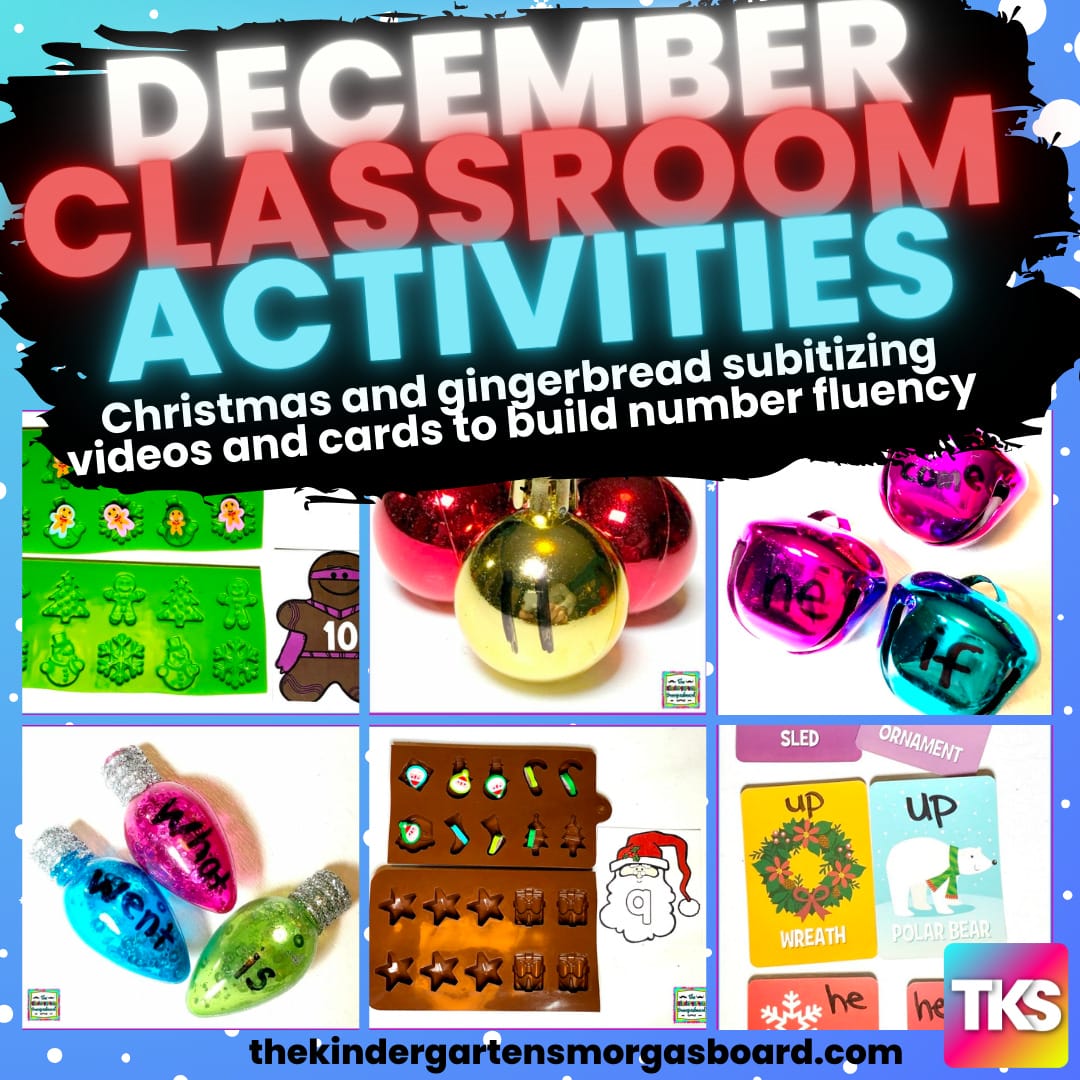 Christmas Mini Eraser Math Activities - Differentiated Kindergarten