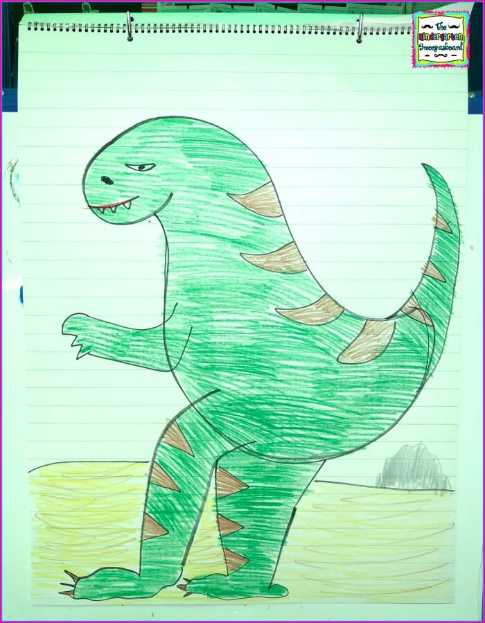 dinosaur directed drawings The Kindergarten