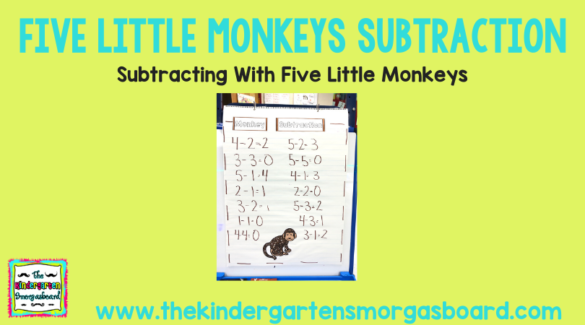 Five Little Monkeys Subtraction – The Kindergarten Smorgasboard
