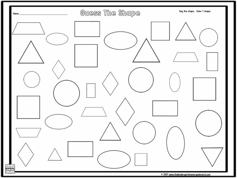 Guess The Shape: Shape Recognition Game – The Kindergarten Smorgasboard