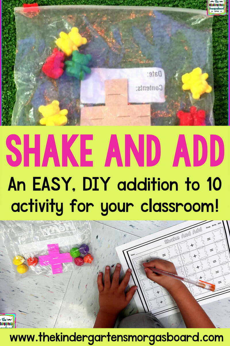 Shake And Add Math Center – The Kindergarten Smorgasboard