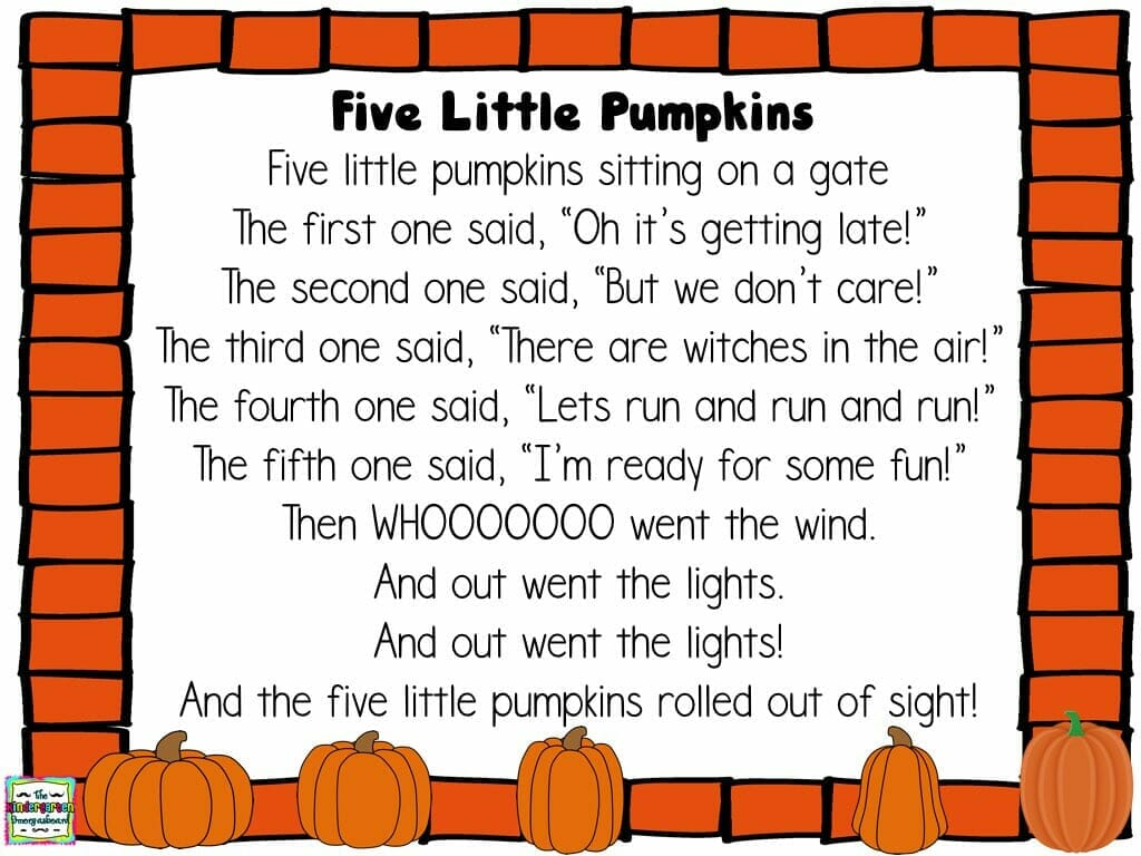 fivelittlepumpkinspoem.001 The Kindergarten